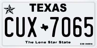 TX license plate CUX7065