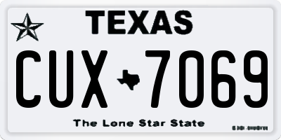 TX license plate CUX7069
