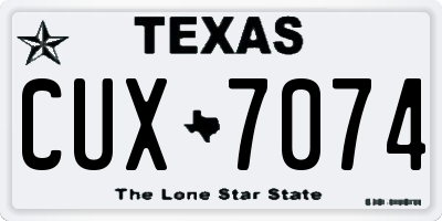 TX license plate CUX7074