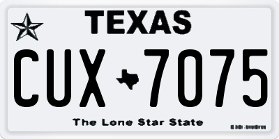 TX license plate CUX7075