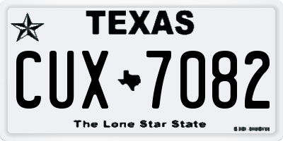 TX license plate CUX7082