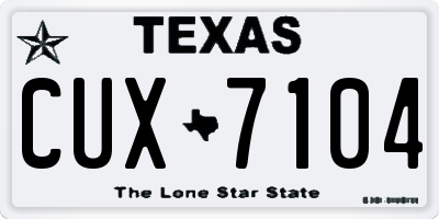 TX license plate CUX7104