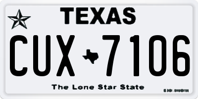 TX license plate CUX7106