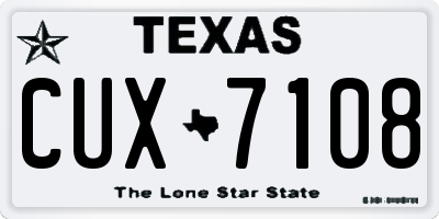 TX license plate CUX7108