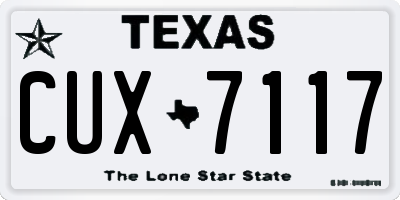 TX license plate CUX7117