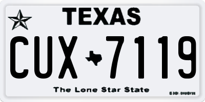 TX license plate CUX7119
