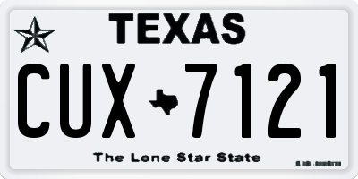 TX license plate CUX7121