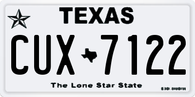 TX license plate CUX7122