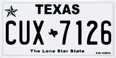 TX license plate CUX7126