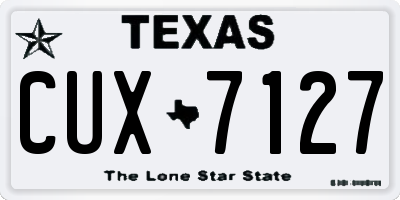 TX license plate CUX7127