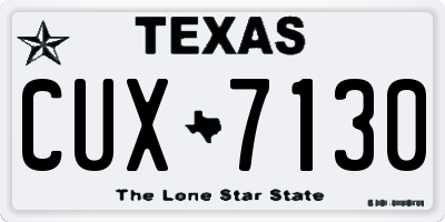 TX license plate CUX7130