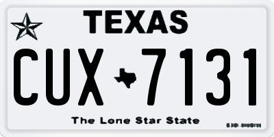 TX license plate CUX7131