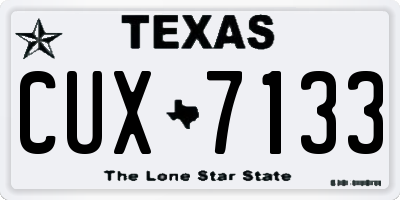 TX license plate CUX7133