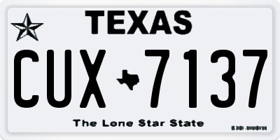 TX license plate CUX7137