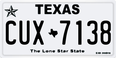 TX license plate CUX7138