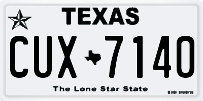 TX license plate CUX7140