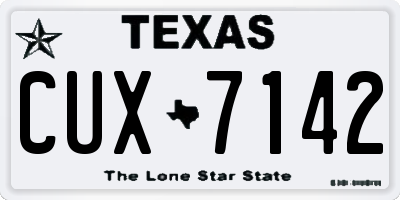 TX license plate CUX7142