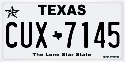 TX license plate CUX7145