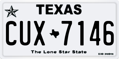 TX license plate CUX7146