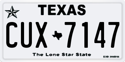TX license plate CUX7147