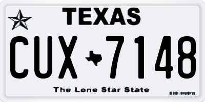 TX license plate CUX7148