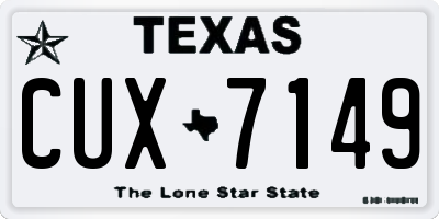 TX license plate CUX7149