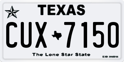 TX license plate CUX7150