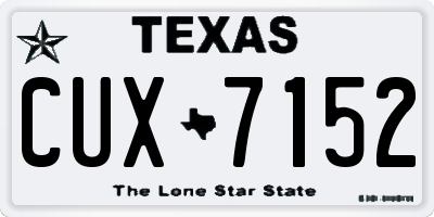 TX license plate CUX7152