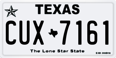 TX license plate CUX7161