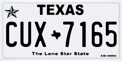 TX license plate CUX7165