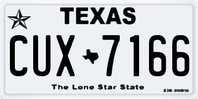 TX license plate CUX7166
