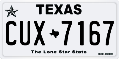 TX license plate CUX7167