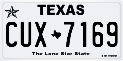 TX license plate CUX7169
