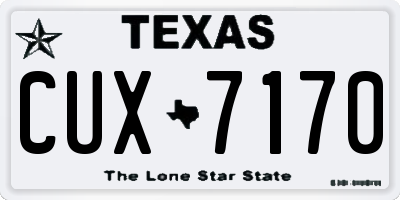 TX license plate CUX7170