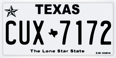 TX license plate CUX7172