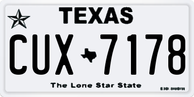 TX license plate CUX7178