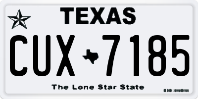 TX license plate CUX7185
