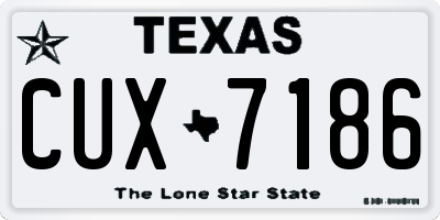 TX license plate CUX7186
