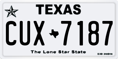 TX license plate CUX7187