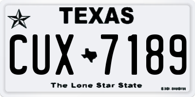 TX license plate CUX7189