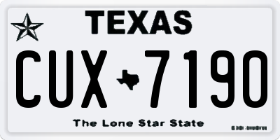 TX license plate CUX7190