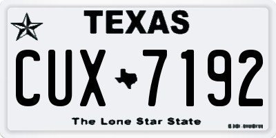 TX license plate CUX7192