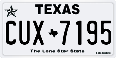 TX license plate CUX7195