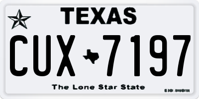 TX license plate CUX7197