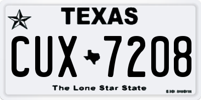 TX license plate CUX7208