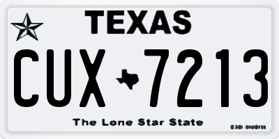 TX license plate CUX7213