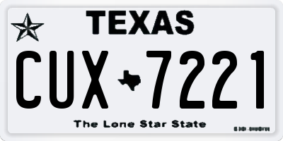 TX license plate CUX7221
