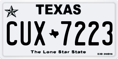 TX license plate CUX7223