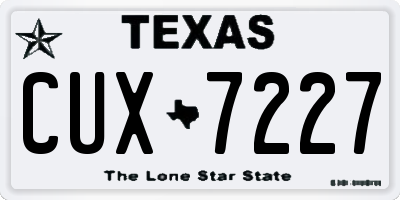 TX license plate CUX7227