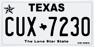 TX license plate CUX7230